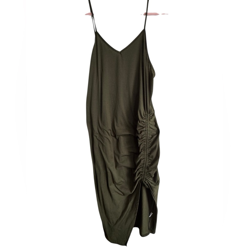 SHEIN Asymmetrical Olive Dress